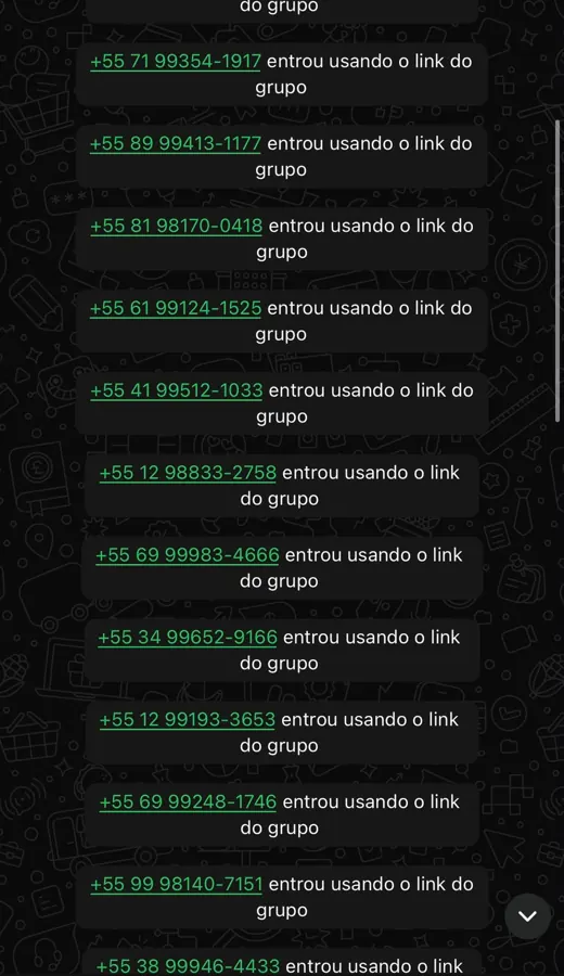 Grupos lotando em dias